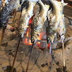 柳家 - あまごと鮎の塩焼き