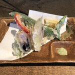 柳家 - 夏野菜の天婦羅処盛合わせ