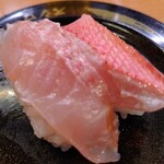 吟味　スシロー - とろ金目鯛の食べ比べ（生・炙り）