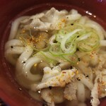 割烹霜田 - ミニもち豚うどん　170時間