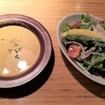 ラ・ティーダ - ミニサラダとスープ