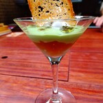 ガリネット - グリンピースの冷製スープとコンソメのジュレ