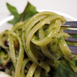 ジャンカルド - 粒貝とホタテのバジルソース、リングイネ (2012.6)