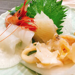 龍のかくれんぼ - 本日のお造り盛り合わせ