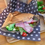 三茶cafe - ベーコンチーズエッグガレット