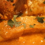 トラットリア・アルベロ - 地ハマグリ、千葉勝浦伊勢海老、千葉勝浦金目鯛のブイヤベース風　金目鯛アップ