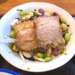 さくら本店 - (ﾗﾝﾁ)さくら定食 変わり鉢：チャーシューと豆のサラダ　2020.7.3