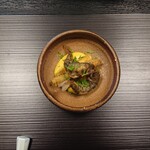 割烹 渡辺 - ヤマメとアスパラ