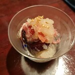 りょうりや 御旅屋 - 生ハムとぶどうの みぞれ酢