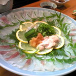 小魚料理 とみ助 - 皮はぎ刺身('08/10)