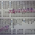 かな福 - メニュー（増税前の古のです）