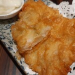 Dragon-i - 平べったくサクサクの揚げ生地の中は、プリプリの海老すり身と海老の身、まったり濃厚なマヨ風ソースと共に