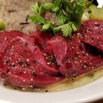 麺屋 六感堂 - 冷製ゴーヤヌードル＋もうかさめのハツ トッピング＋ゴーヤ煮浸し増し