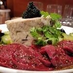 麺屋 六感堂 - 冷製ゴーヤヌードル＋もうかさめのハツ トッピング＋ゴーヤ煮浸し増し