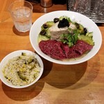 麺屋 六感堂 - 冷製ゴーヤヌードル＋ゴーヤチャンプルー炊き込みご飯