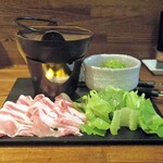 ラ プランシュ - 富士幻豚とロメインレタスのしゃぶしゃぶと焼おにぎり