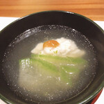 蕎麦割烹  倉田 - 鱧に梅肉載せ翡翠冬瓜