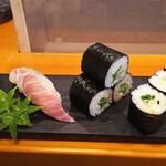 玄海鮨 - 追加  アワビ  タイ  ネギ巻