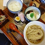 中華そば麦右衛門 - ひやかけとろろ中華そば(ごはん付)@1250