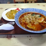 Kisoba Ebisuya - 【2020.7.5(日)】ラーメン小カレーセット830円