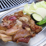 とり長食堂 - かしわホルモン 770円