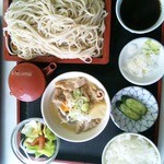 須田うどん - もつ煮セット￥790 (蕎麦大盛り）で＋￥100