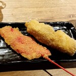 水炊き・焼鳥 とりいちず酒場 - 紅しょうが：99円、トリカツ：149円