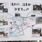 Michi No Eki Yuno Kawa - 美人の湯として知られる湯の川温泉の地図