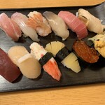 Sushidokoro Kitano Shun - おまかせ握り(2,500円)、2,500円