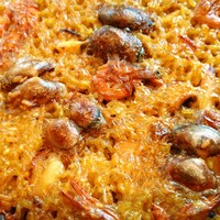 バル デ エスパーニャ ムイ 名古屋ミッドランド店 - パエリアのアップ