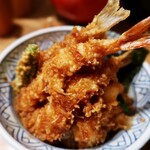 金子屋 - 天丼（竹）鱚（ご飯少なめ）