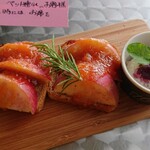 桃の農家カフェ ラペスカ - 桃トースト