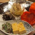 割烹さいお - ほうずきに包まれたトマトのゼリー寄せはひと口で