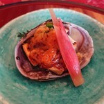 ホテル　アルティア鳥羽 - 焼物：大浅利と夏野菜の味噌焼き