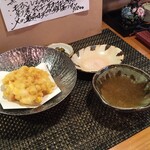和食 登夢 - もろこしお迎え海老のかき揚げ。