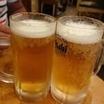 Hambaguresutorammatsumoto - おつまみセットの生ビール