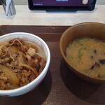 Sukiya - 牛丼ミニとシジミ汁