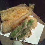 蕎麦ひら井 - キスと季節の野菜の天ぷら