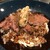 銀座楸 - 料理写真:牡蠣と牛肉のステーキ乗せ黒いカレー100g
          1,300円