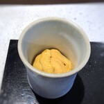日本料理 TOBIUME - ◆始まり　「”水”と”塩”」 ＊器の中には「雲丹」がタップリ