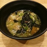 福島壱麺 - 〆のわさび飯・スープを掛けて