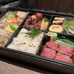 江戸肉割烹　ささや - 特選肉尽くし弁当【山百合】〔前日までの要予約〕