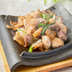 Special stir-fried three kinds of Okukuji Shamoto and Tsukuba chicken