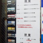 ラーメン二郎 - メニュー