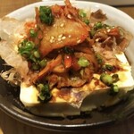 Kimchi cold tofu (using Kyushu soy sauce)