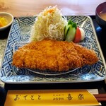 とんかつ 喜楽 - 六白豚ロースカツ定食