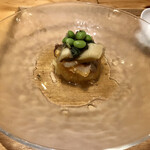 一碗水 - 香露冷盆(素麺南瓜、生クラゲ、砂肝煮凝り、鮑、鮑肝、枝豆紹興酒漬け)