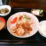 Okonomiyaki Teppanyaki Kawanaka - 豚バラ焼きランチ