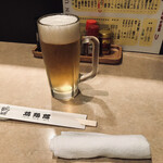 焼鶏館 - 生ビール(550円)