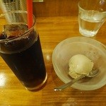東京パスタ giappone - 食後のアイスコーヒー＆ジェラート